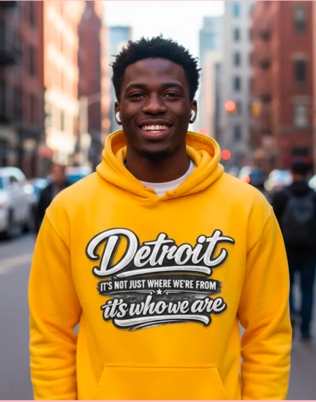 Detroit Script Hoodie – "Detroit: It's Just Where We're From, It's Who We Are"