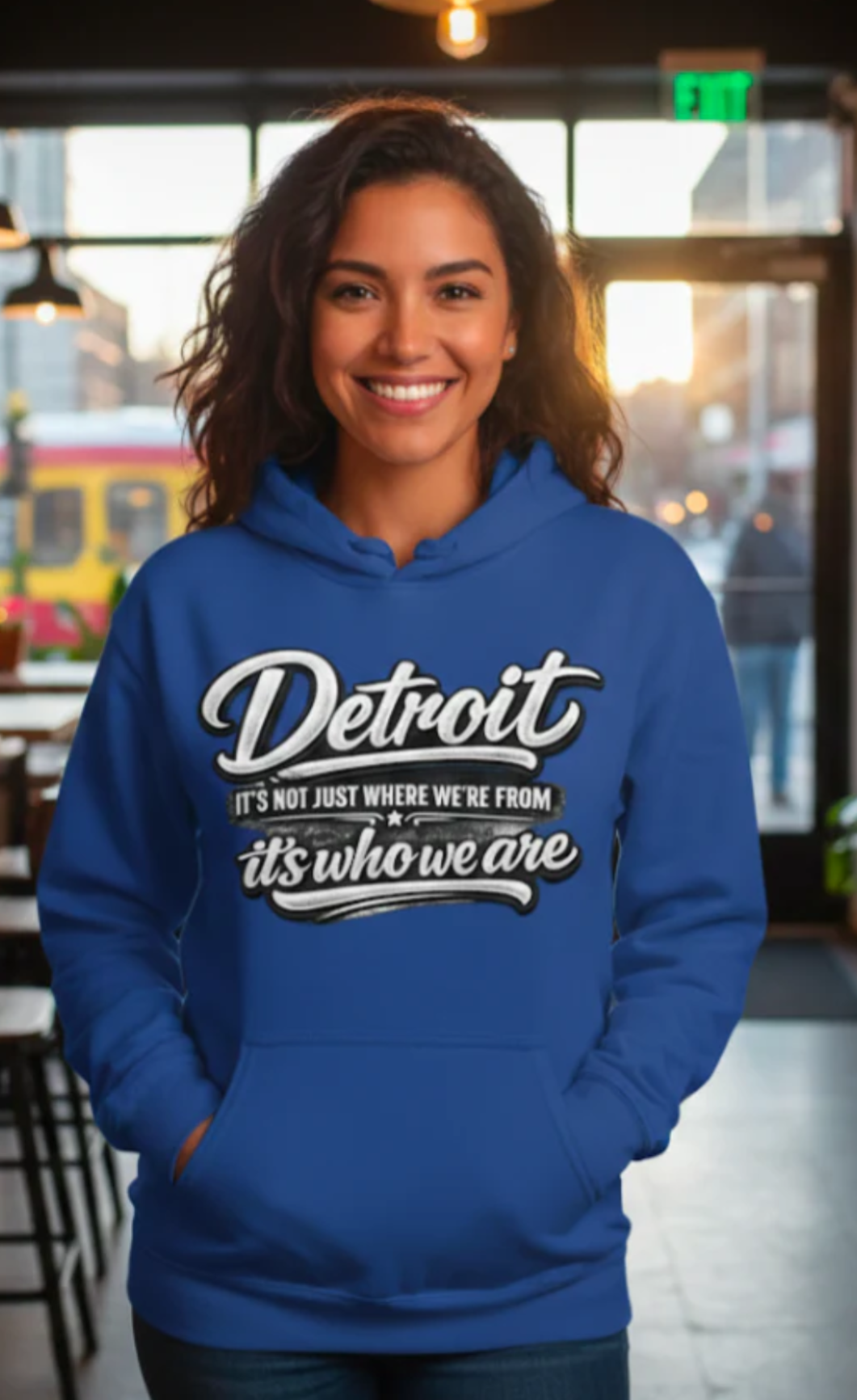 Detroit Script Hoodie – "Detroit: It's Just Where We're From, It's Who We Are"