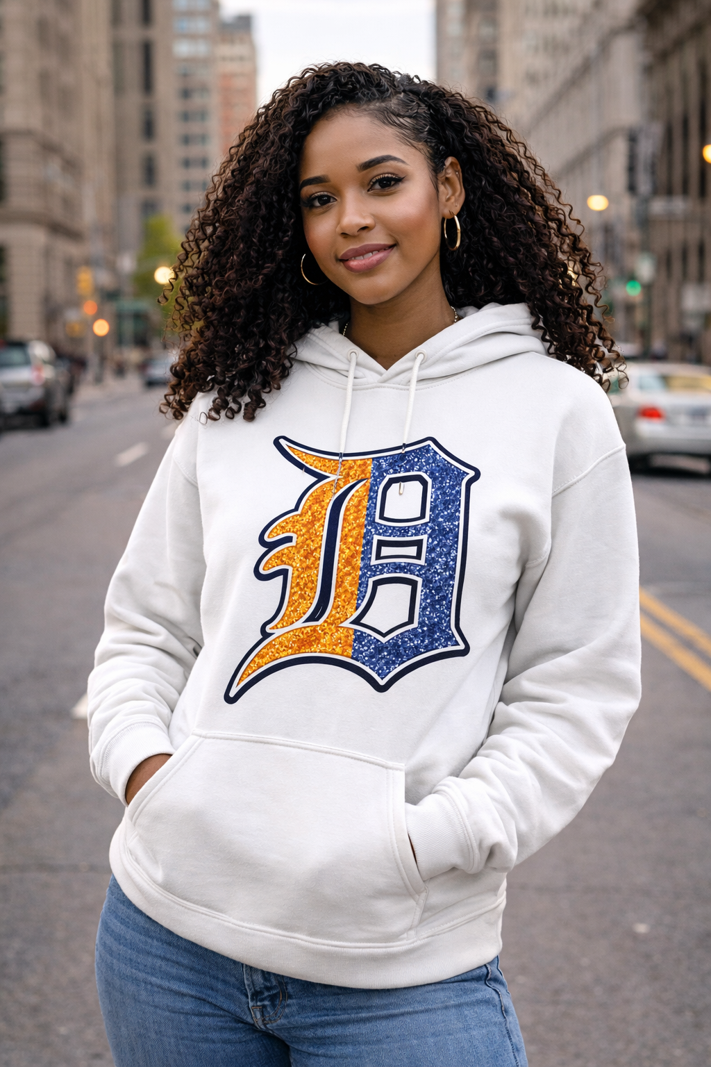 Detroit D Vintage Letter Pullover
