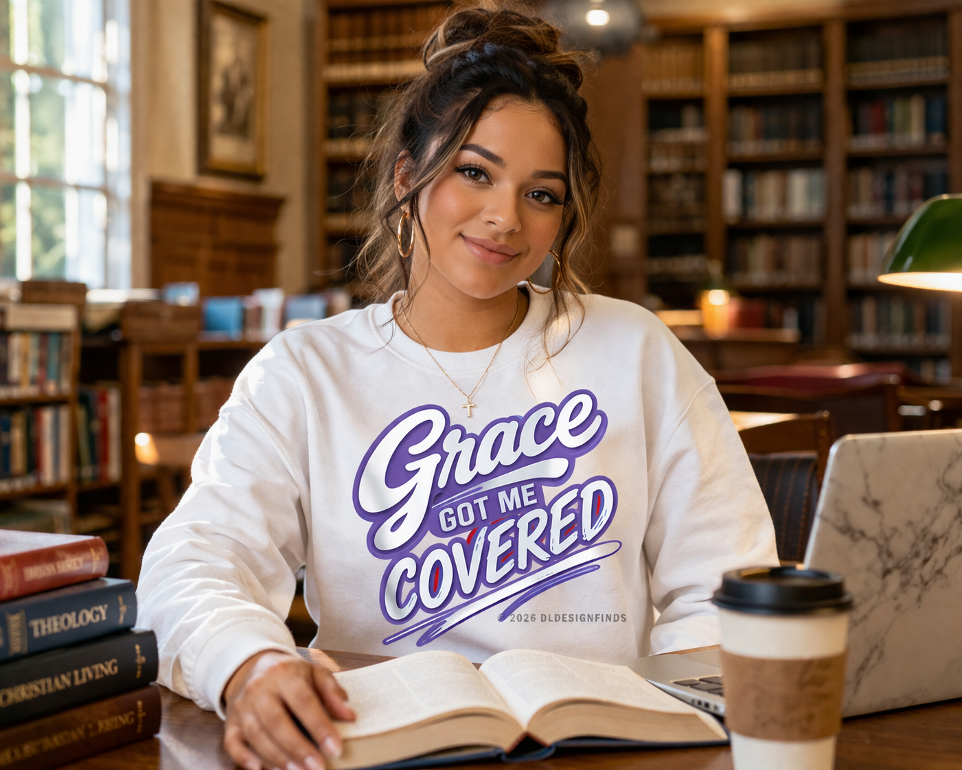 Grace Got Me Covered Sweatshirt — Inspirational Christian