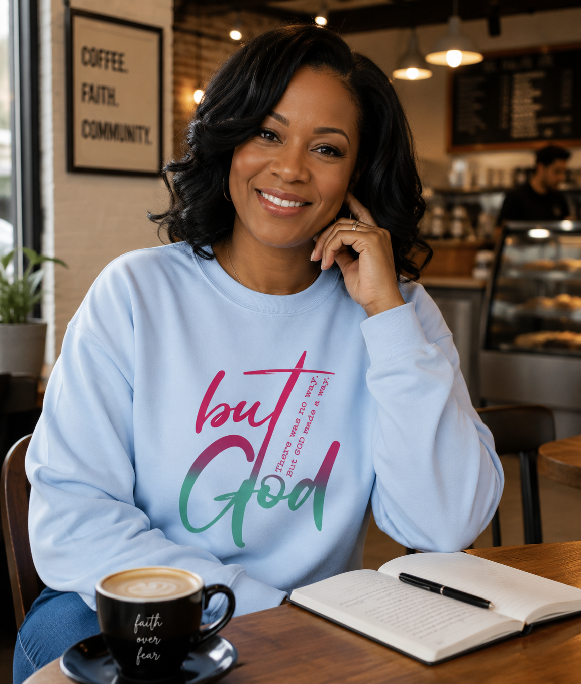 Religious Sweatshirt, Christian Top, Inspirational Jumper, Spiritual Clothing, Bible Verse Apparel, Faith Crewneck, Religious Gift Idea, but