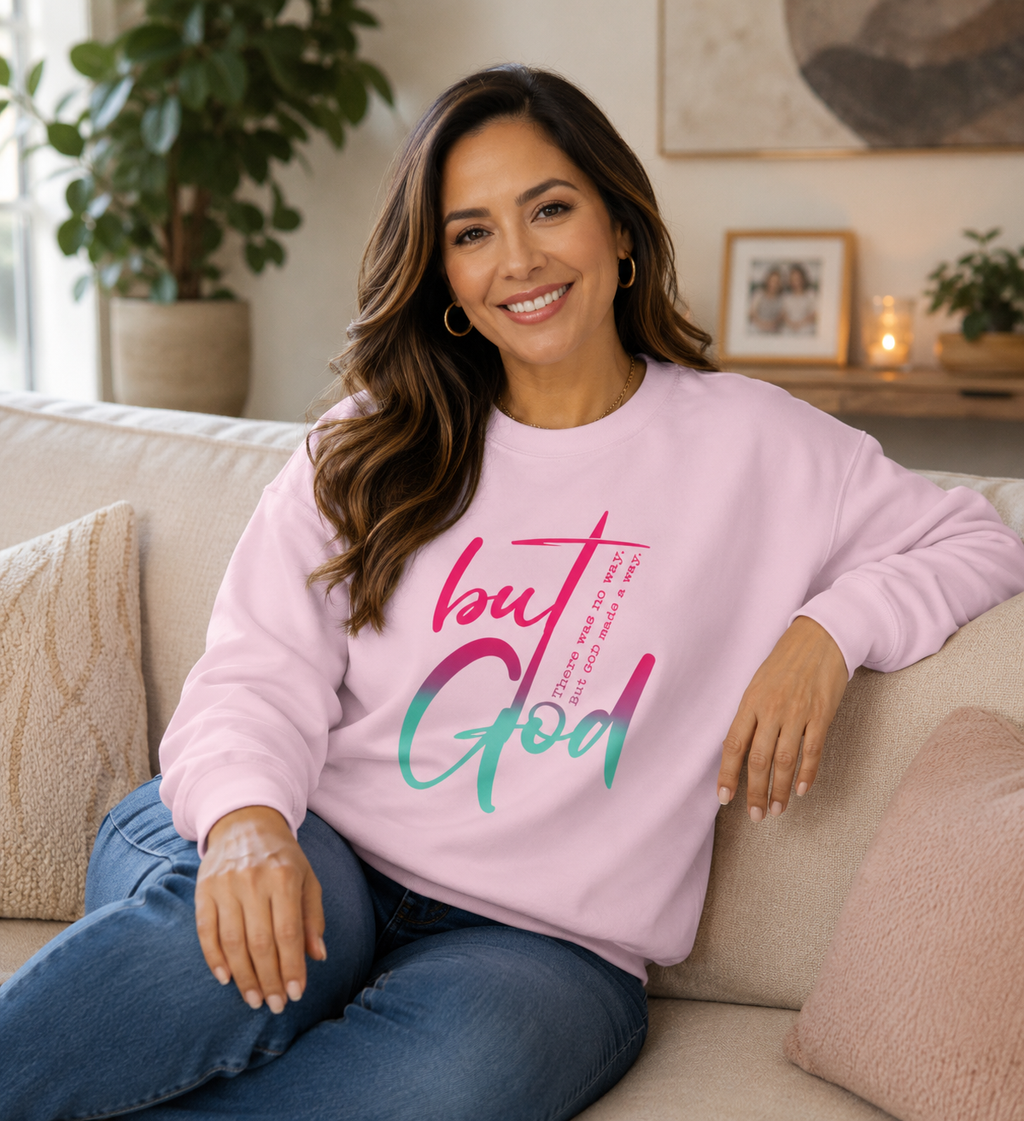 Religious Sweatshirt, Christian Top, Inspirational Jumper, Spiritual Clothing, Bible Verse Apparel, Faith Crewneck, Religious Gift Idea, but