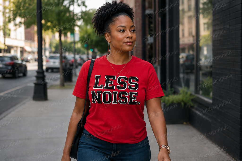 Less Noise T‑Shirt — Minimalist Graphic Tee for Quiet Life