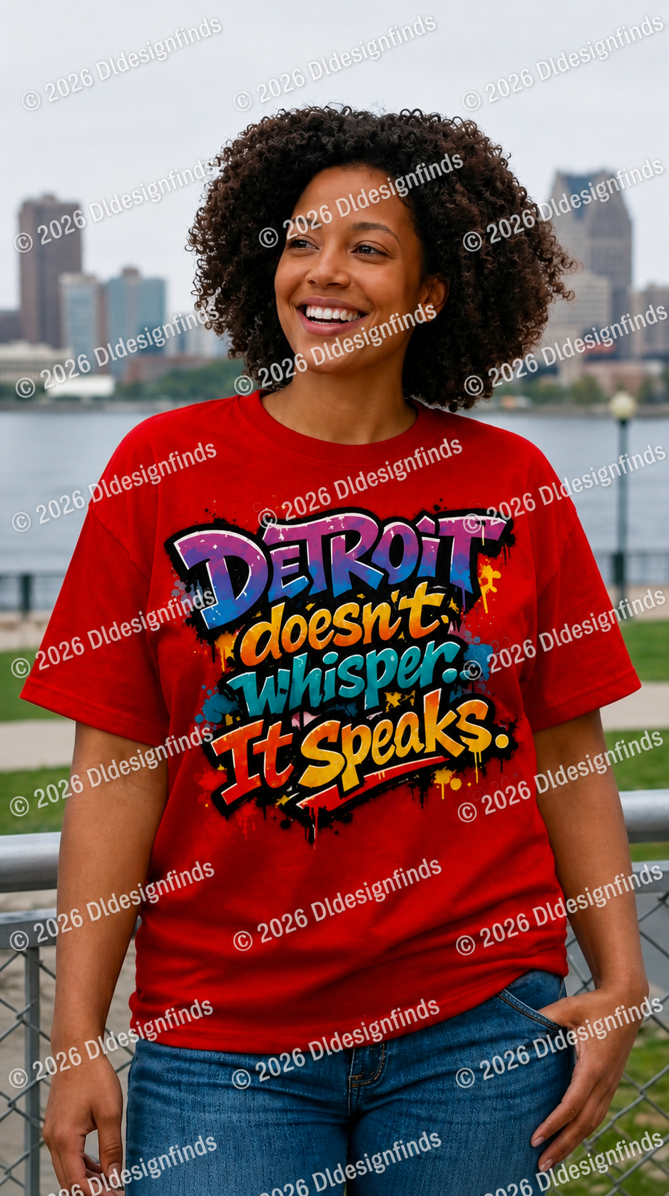 Detroit Doesn't Whisper It Speaks Tee