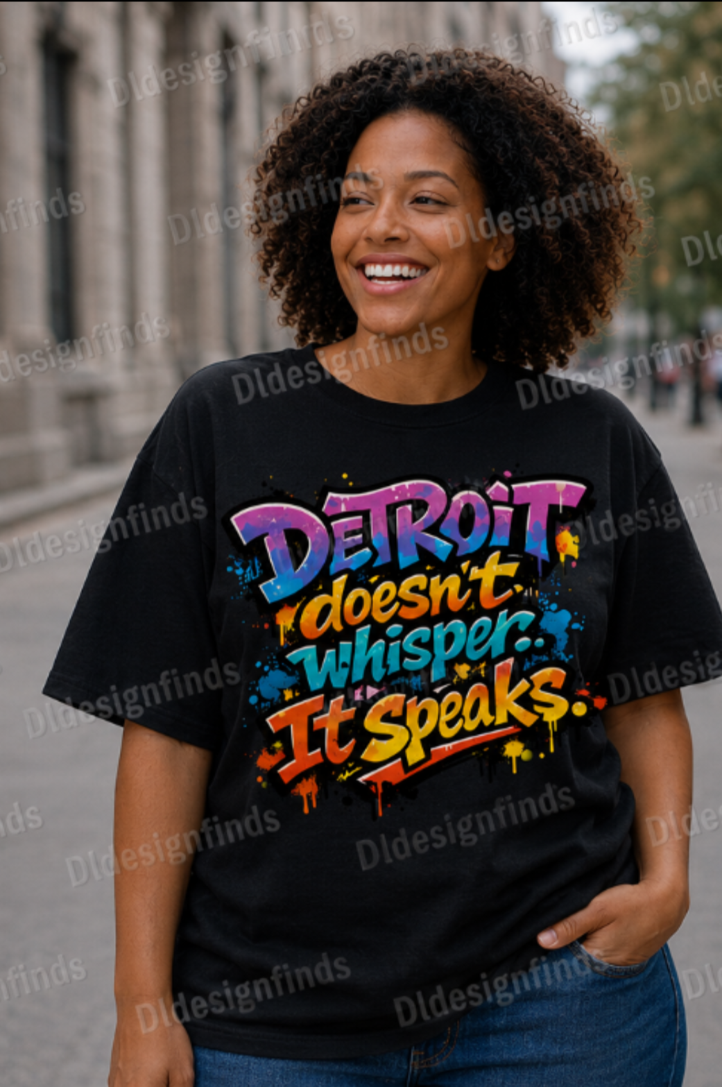 Detroit Doesn't Whisper It Speaks Tee