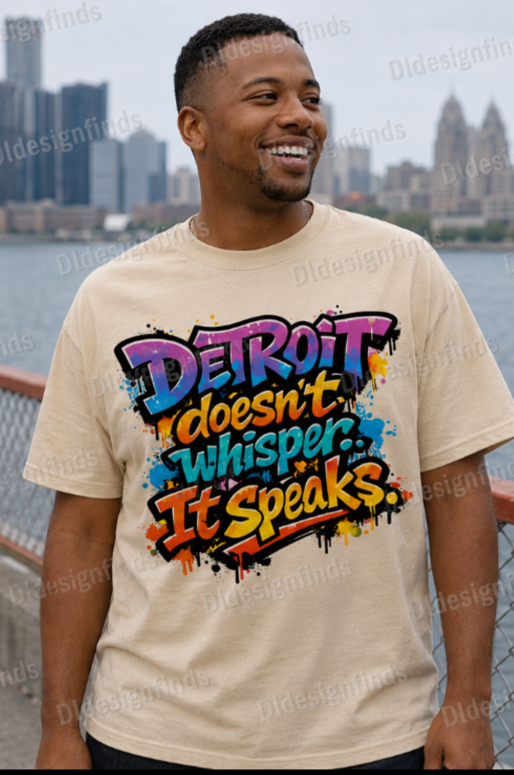 Detroit Doesn't Whisper It Speaks Tee