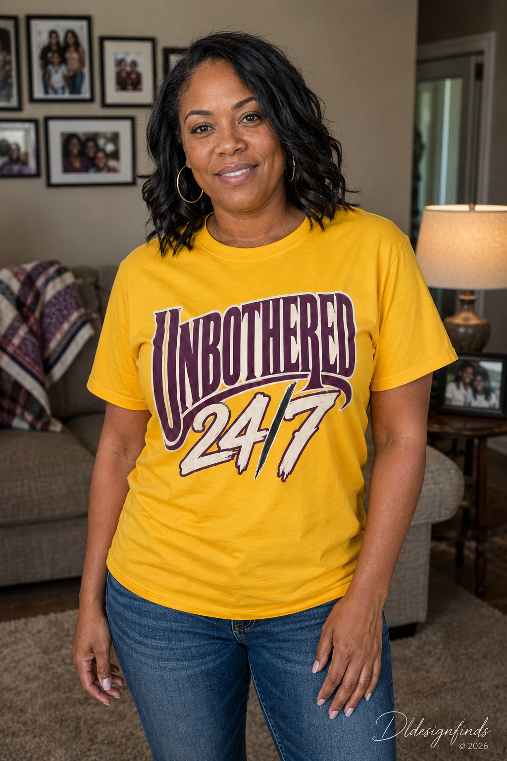 Unbothered 24/7 Graphic T-Shirt — Bold Retro Statement Tee for Casual Wear