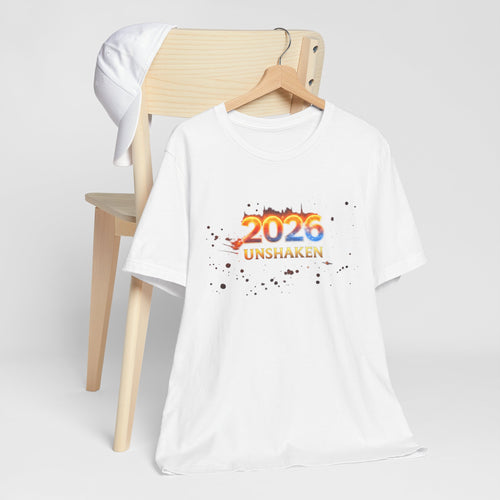 2026 Unshaken Tee — Inspirational Graphic T-Shirt