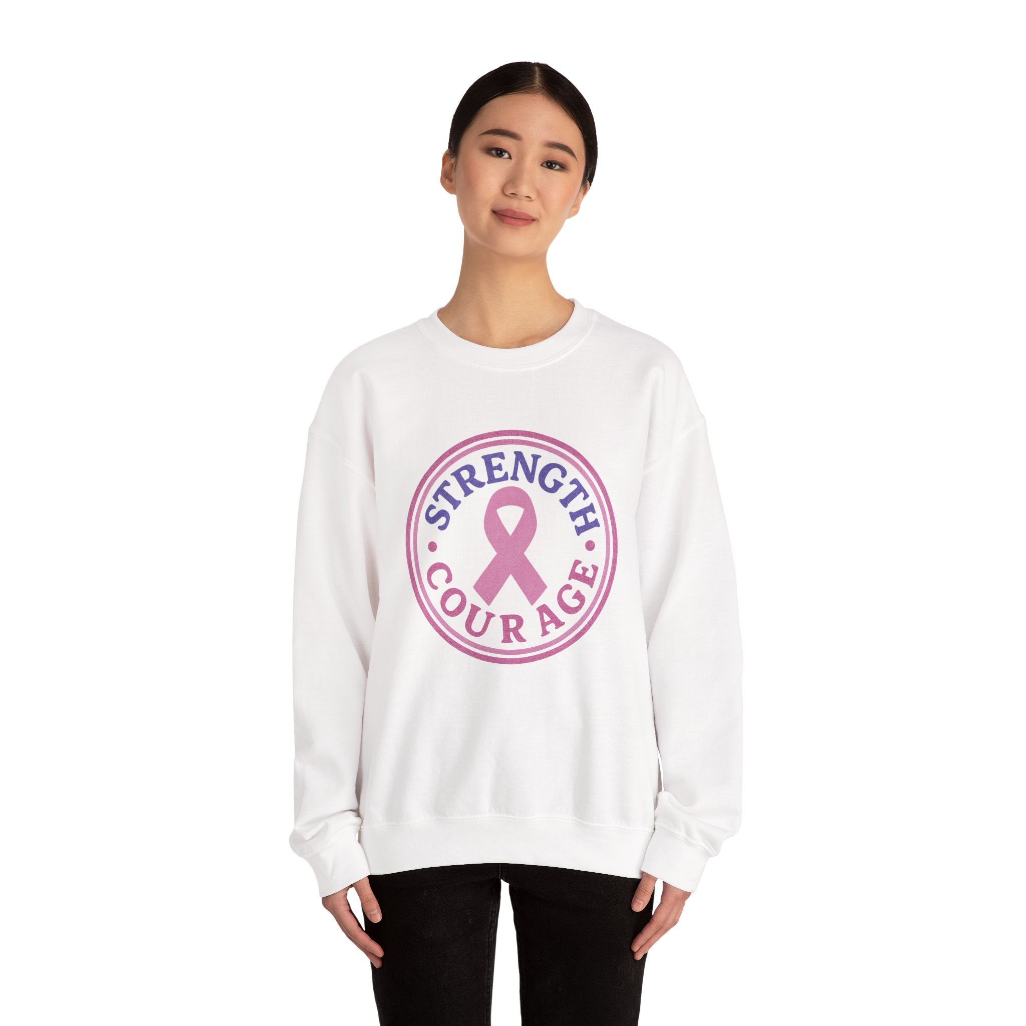 Strength & Courage Breast Cancer Awareness Sweatshirt
