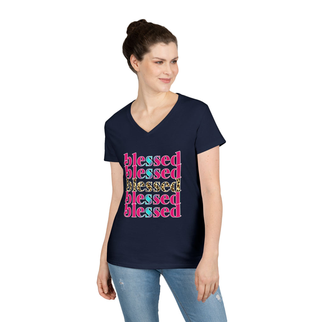 Blessed Ladies' V-Neck T-Shirt