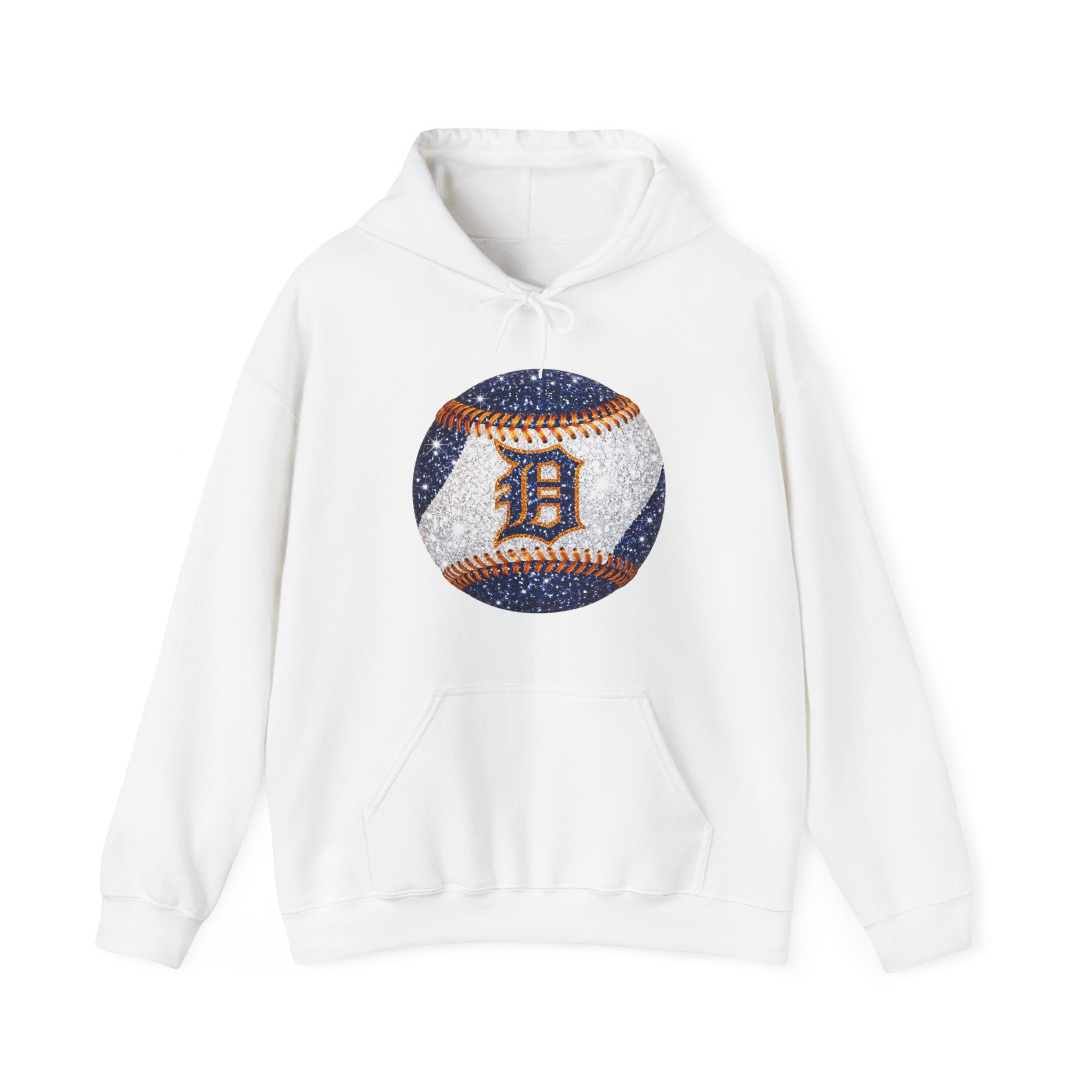 Detroit Baseball Faux Glitter Hoodie