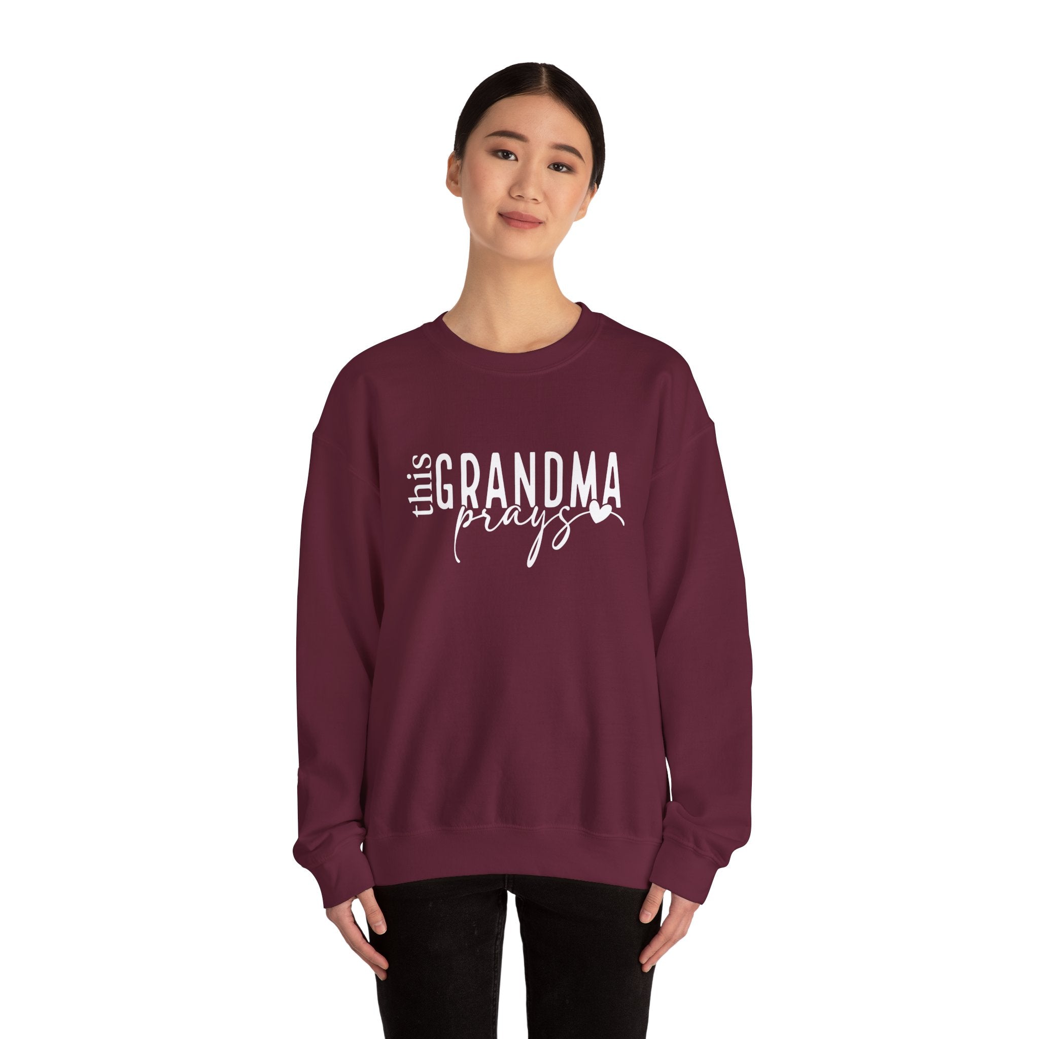 Grandma Prays Sweatshirt, Christian Apparel
