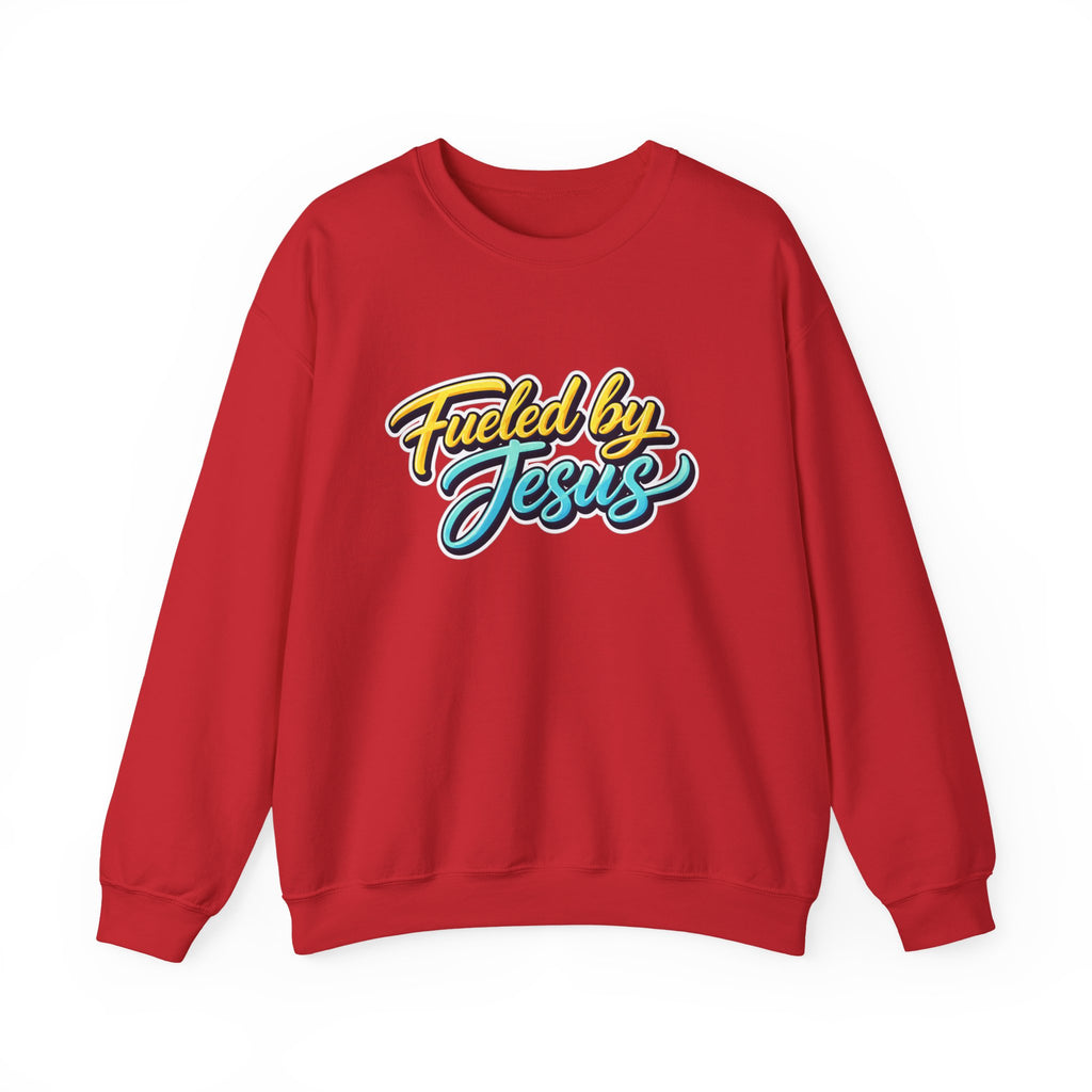"Fueled by Jesus" Vintage Script Christian Pullover