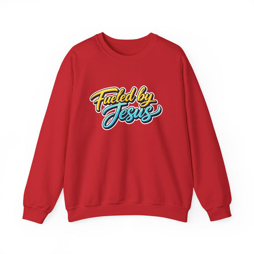 "Fueled by Jesus" Vintage Script Christian Pullover