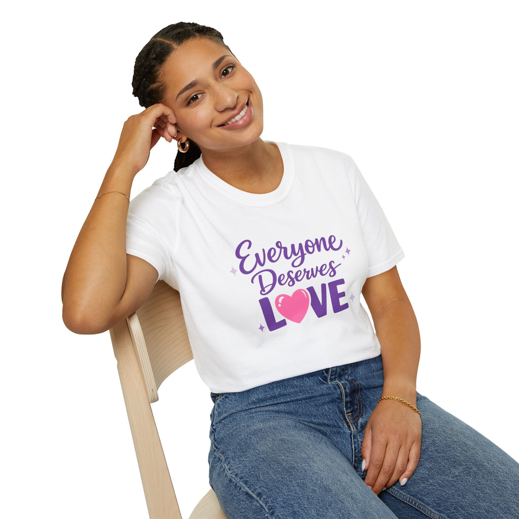 Everyone Deserves Love T-Shirt — Inclusive Positive Message Tee