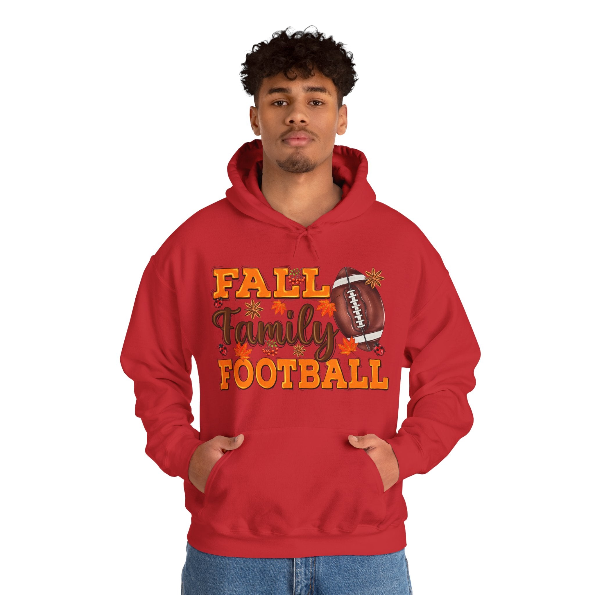 Fall Family Football Hoodie - Hooded Sweatshirt