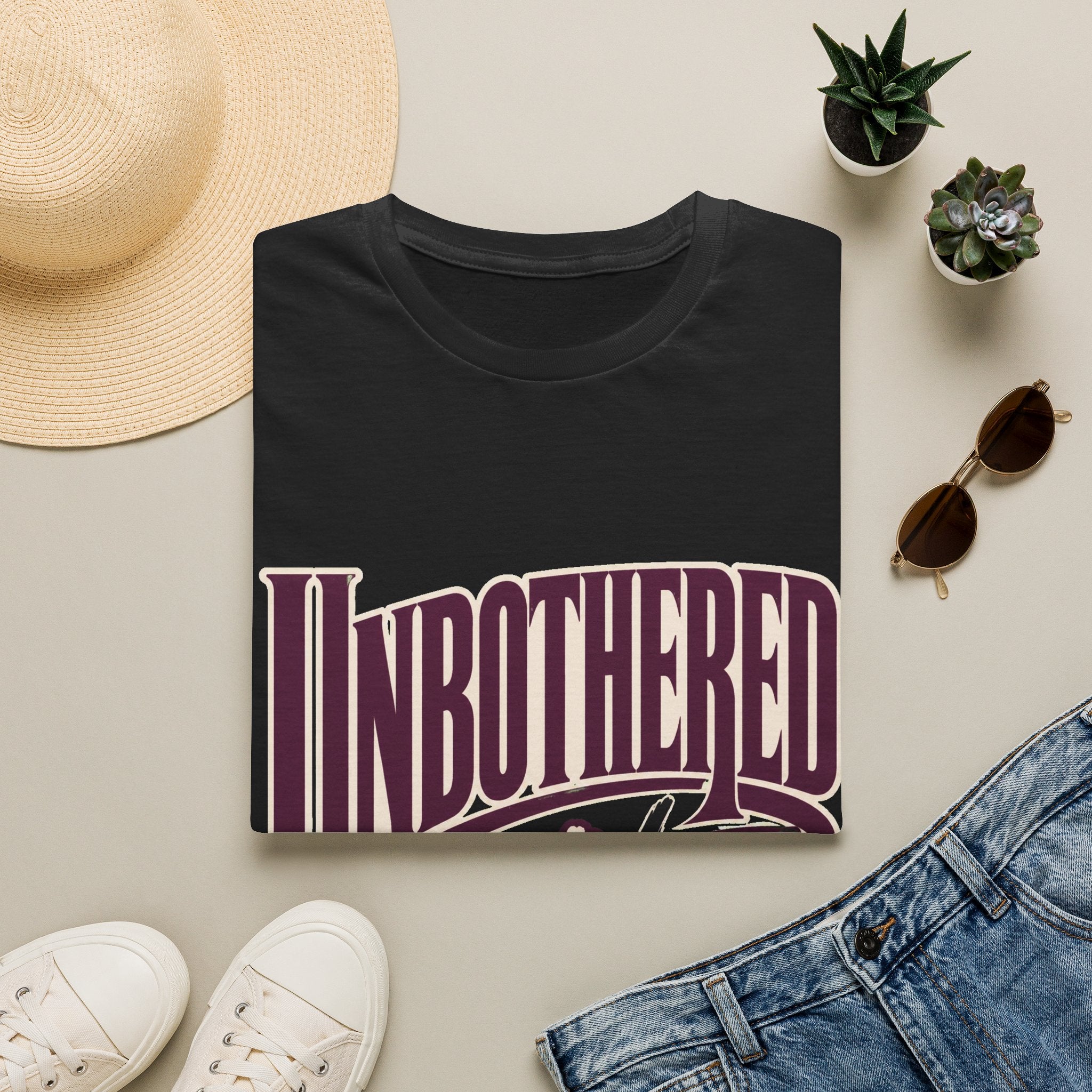 Unbothered 24/7 Graphic T-Shirt — Bold Retro Statement Tee for Casual Wear