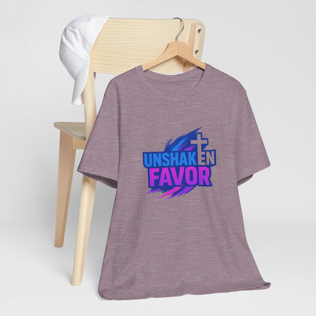 Unshaken Favor Christian Tee — Faith-Based Inspirational Shirt