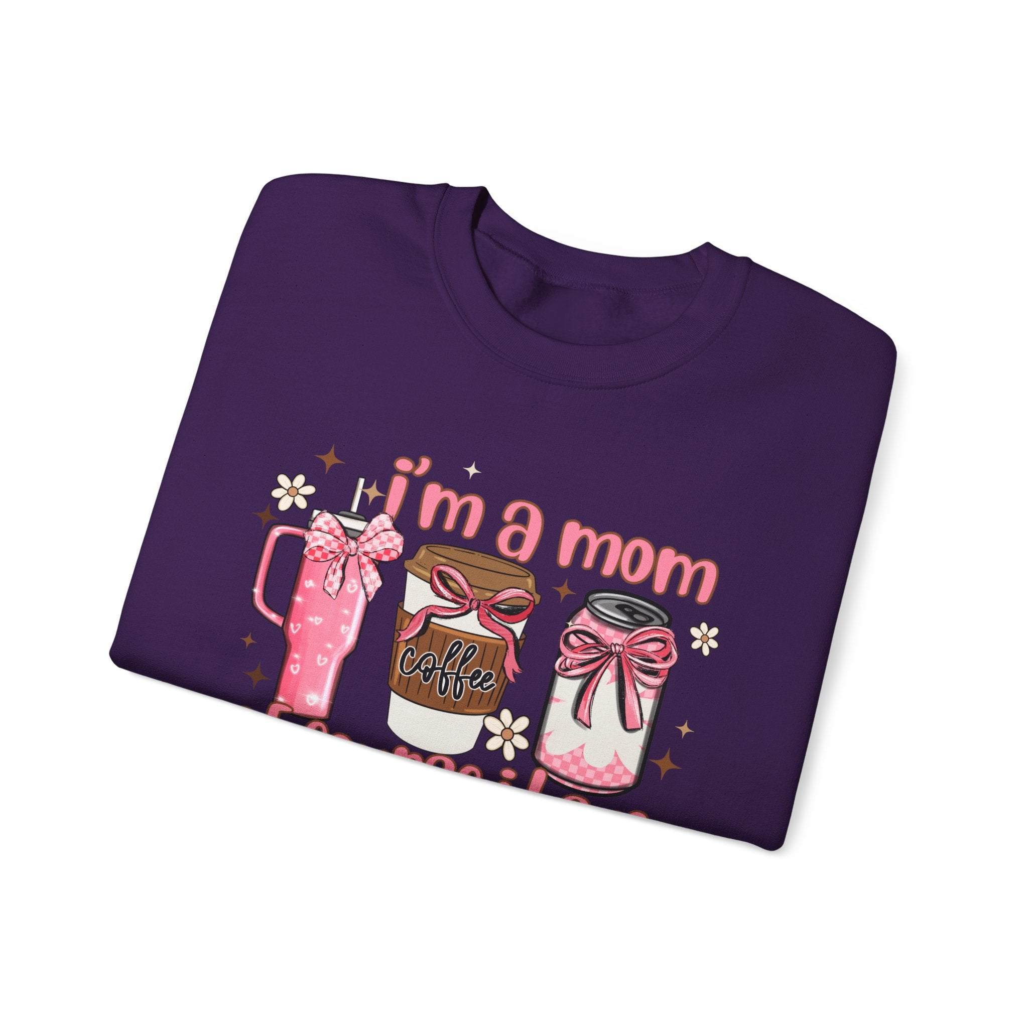 Funny Mom Sweatshirt, Cozy Gift for Coffee Lovers